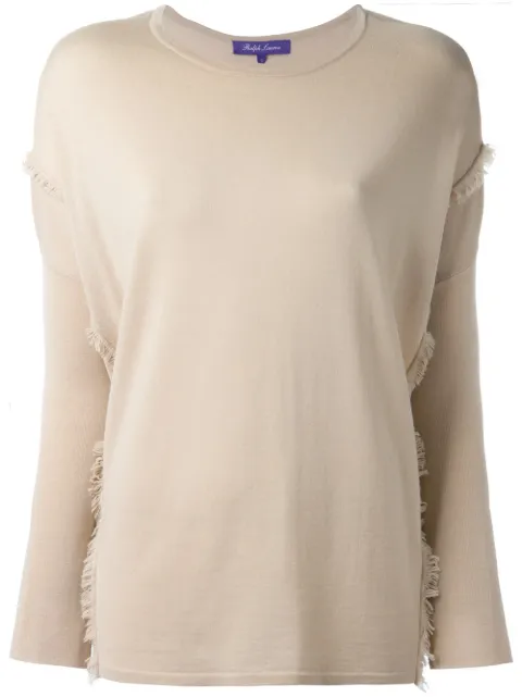 Ralph Lauren Collection fringed sweater Brown 919IQ183FQ183A2LIT