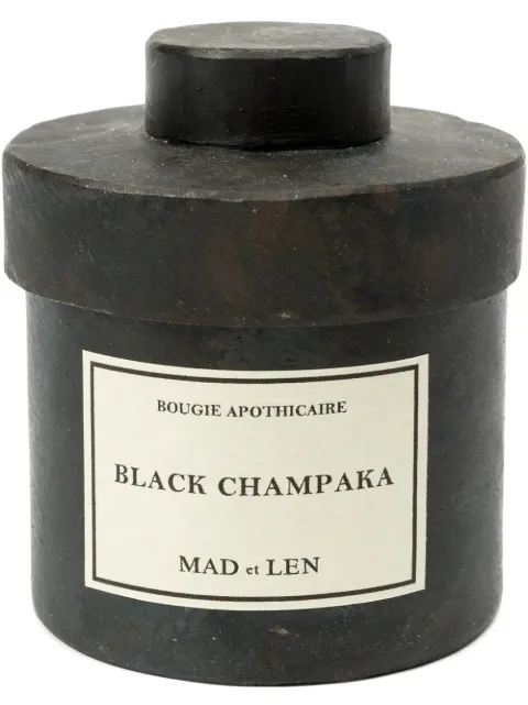 MAD et LEN 'Black Champaka' candle Black MLBAPBC01
