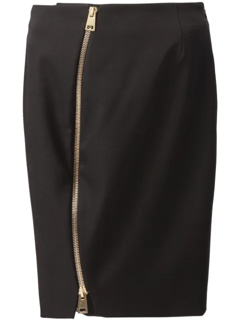Bouchra Jarrar front zip pencil skirt Black C11SKIRT29
