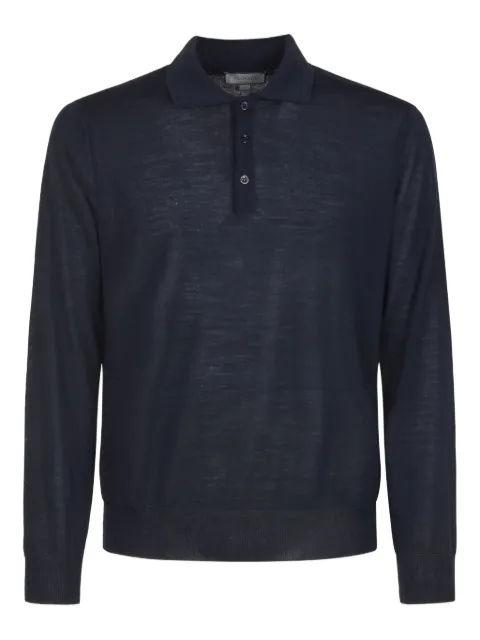 Canali wool V-neck sweater Blue C0017MK00077