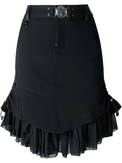 High ruffled hem skirt Black S201131933700199
