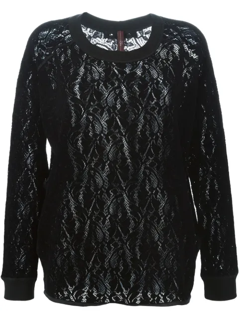 High 'Assume' lace top Black S5206317452