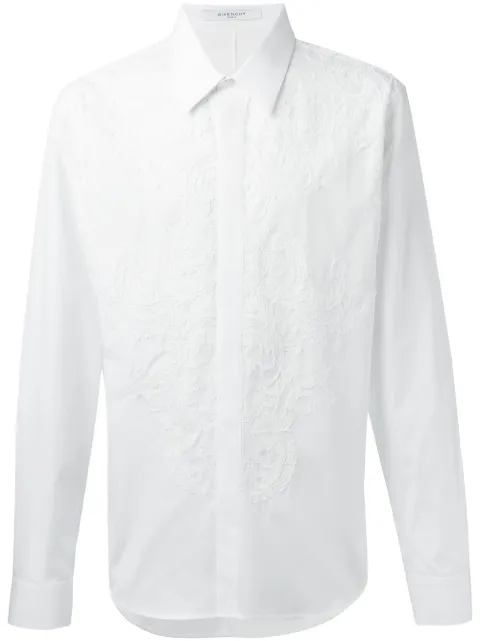Givenchy floral macramé shirt White 15F6023300