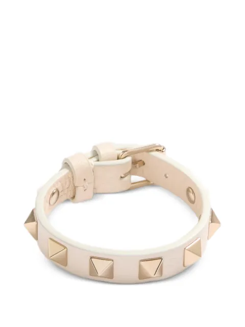 Valentino Garavani Rockstud leather bracelet Neutrals WJ0255VIT
