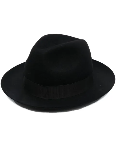 Borsalino Monica felt fedora hat Black 213024