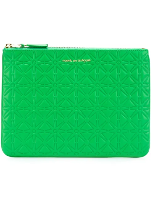 Comme Des Garçons Wallet embossed leather wallet Green SA510EA