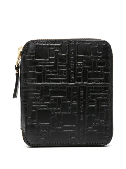 Comme Des Garçons Wallet logo-embossed leather wallet Black SA2100EL
