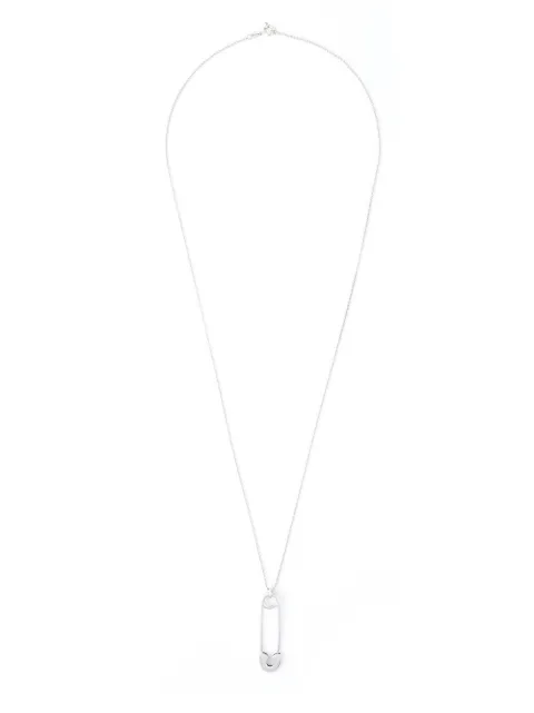 True Rocks large safety pin pendant necklace Metallic LARGESILVERSAFETYPINPENDANT