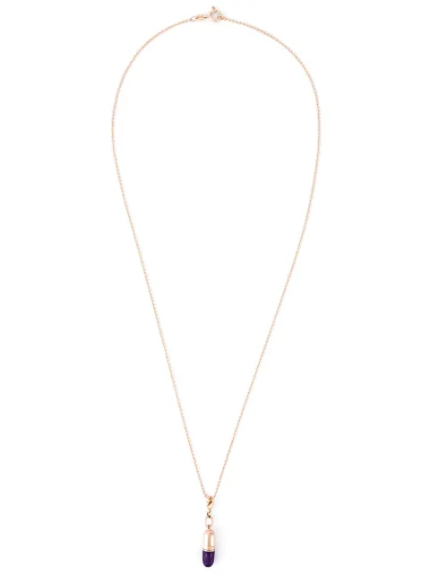 True Rocks small pill pendant necklace Metallic SMALLROSEGOLDPURPLEPENDANT