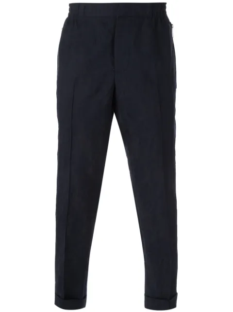 Alexander McQueen tapered cropped trousers Blue 388136QFS03