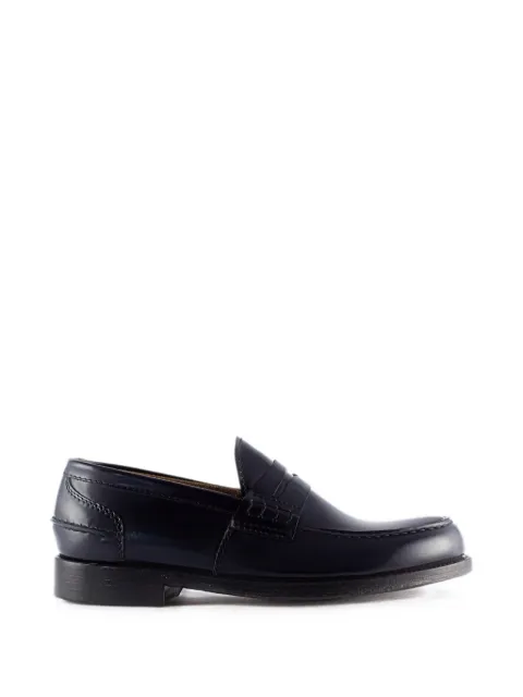 Green George classic penny loafers Black 7053
