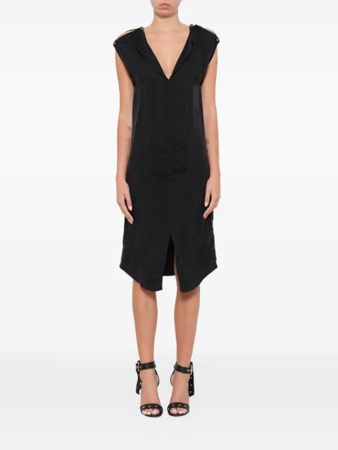 Lanvin V-neck mini dress Black RWDR21712639E15