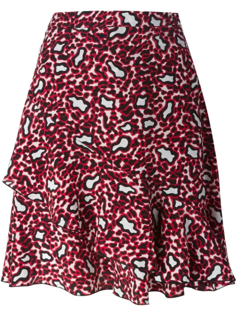 Stella McCartney leopard-print mini skirt Red 381593SEA72