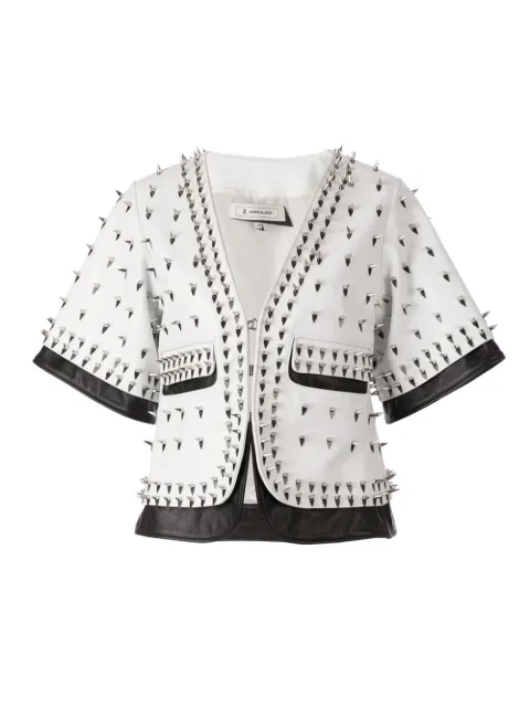 Anrealage pearl embellished jacket White 15SC18