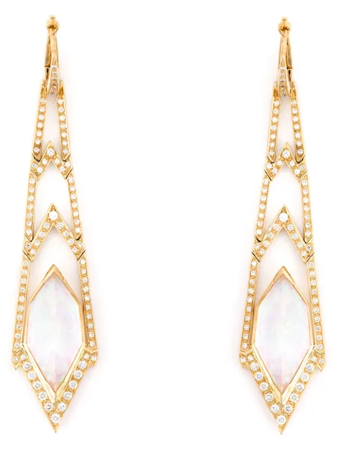 Stephen Webster Crystal Haze long diamond earrings Metallic WE938