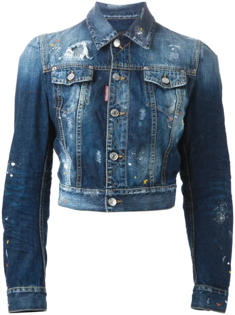DSQUARED2 cropped denim jacket Blue S73AM0182S30309