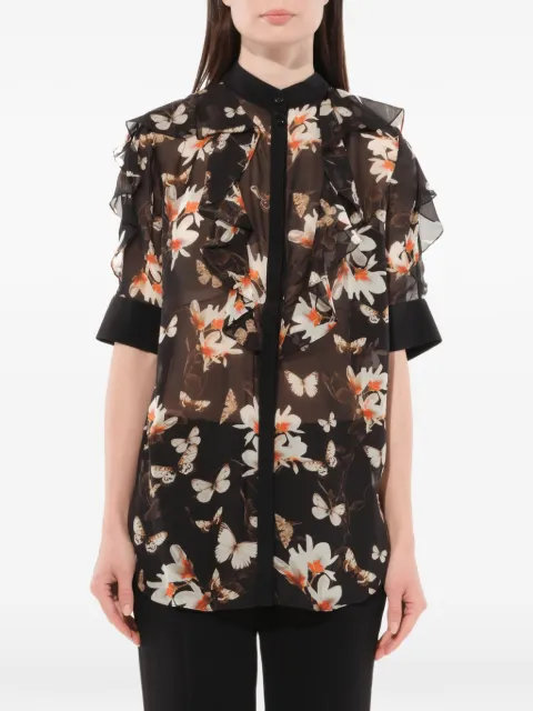 Givenchy sheer floral-print blouse Black 15P6010340
