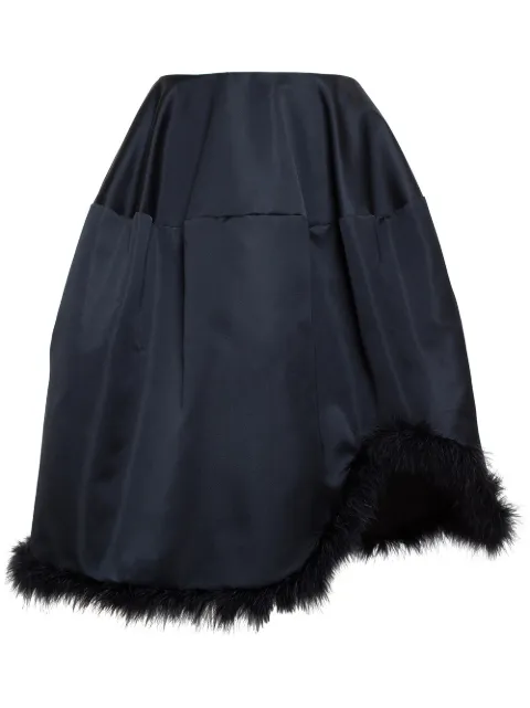 Simone Rocha feather trim A-line skirt Black 541