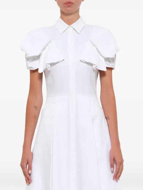 Alexander McQueen bow sleeve shirt dress White 377487QEA05