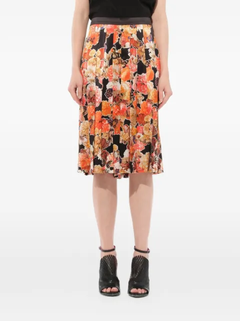 Givenchy floral pleated midi skirt Orange 15Y5024355