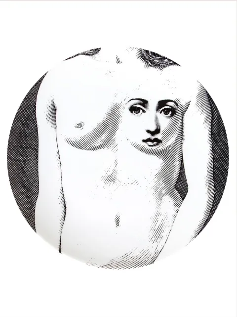 Fornasetti nude face plate Black PTVX308