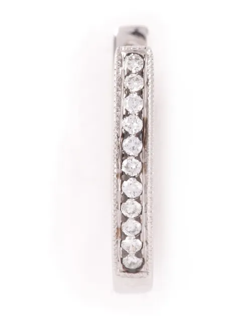 Wouters & Hendrix Gold single diamond hoop earring White O1DA2WGHALF