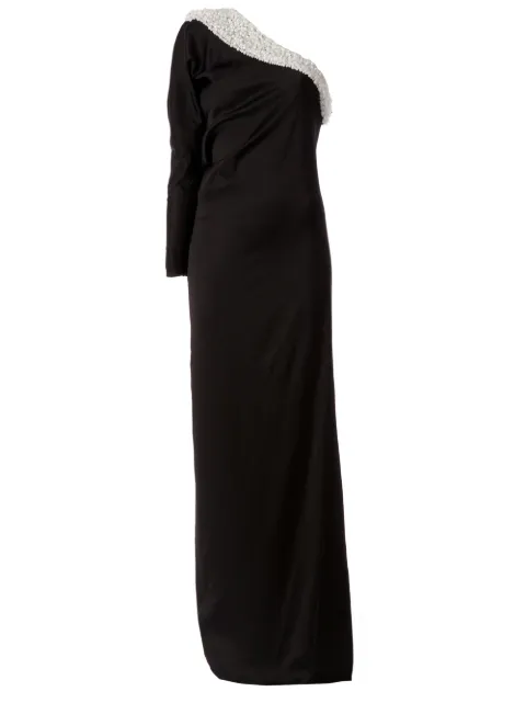Nedo By Nedret Taciroglu front slit dress Black 015SYIVAC