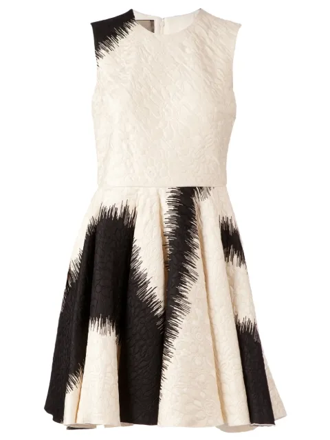 Giambattista Valli printed flared dress White A14SV5276