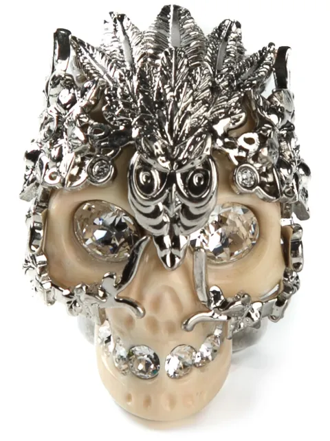 Alexander McQueen skull ring Metallic 364770I11ON