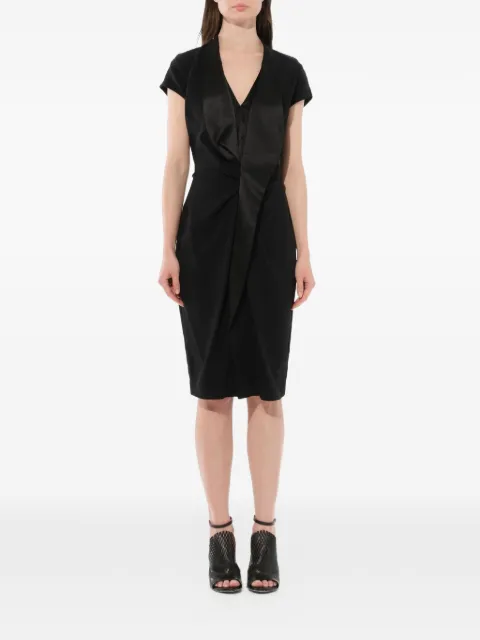 Givenchy Podium gathered layered midi dress Black 14I2088210