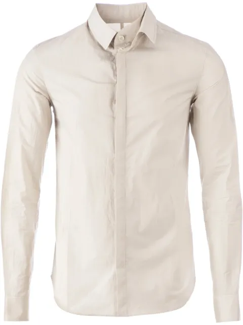 Deepti concealed button fastening slim fit shirt Grey S013