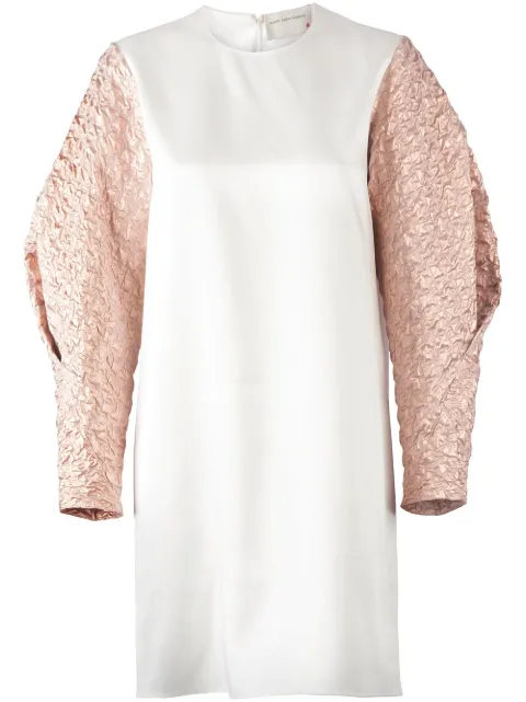 Maison Rabih Kayrouz contrasting oversized sleeves dress White PH14R114