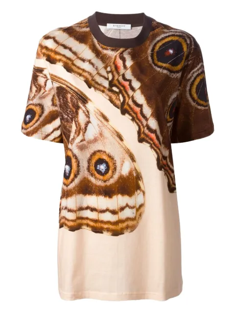 Givenchy butterfly print T-shirt Brown 14I7702470