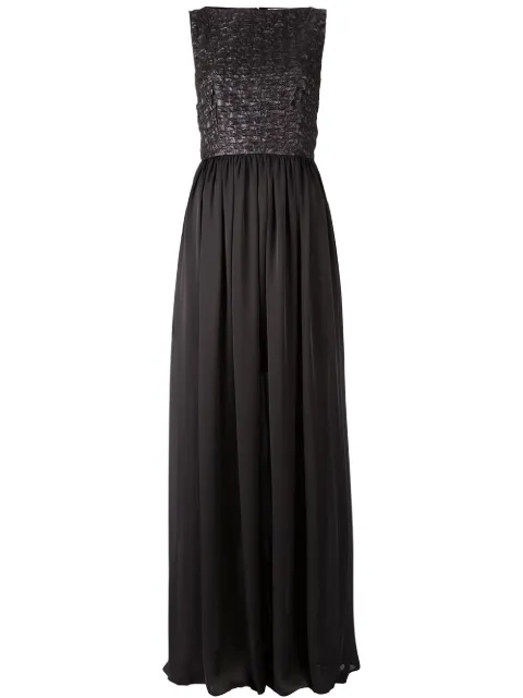 Maison Rabih Kayrouz puckering sleeveless gown Black PH14R153BGAUFRE