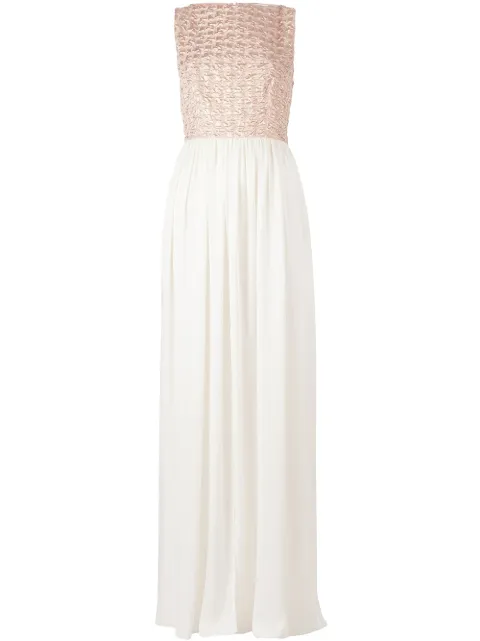 Maison Rabih Kayrouz puckering sleeveless gown Neutrals PH14R153