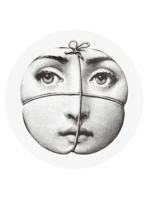 Fornasetti face print plate White PTVX135