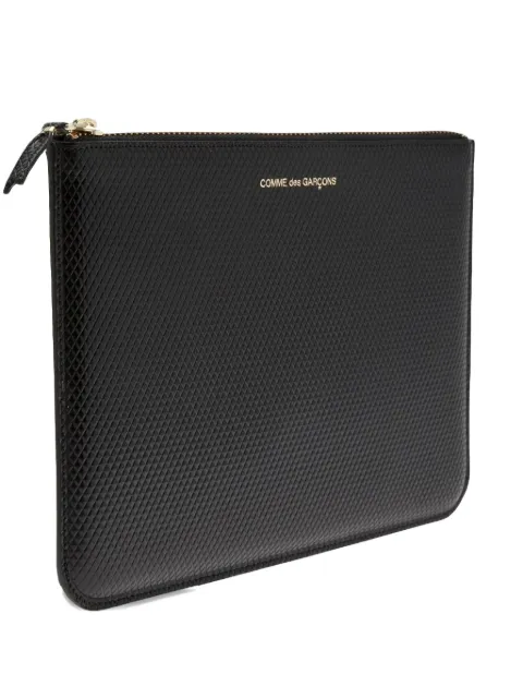 Comme Des Garçons Wallet textured zipped purse Black SA5100LG