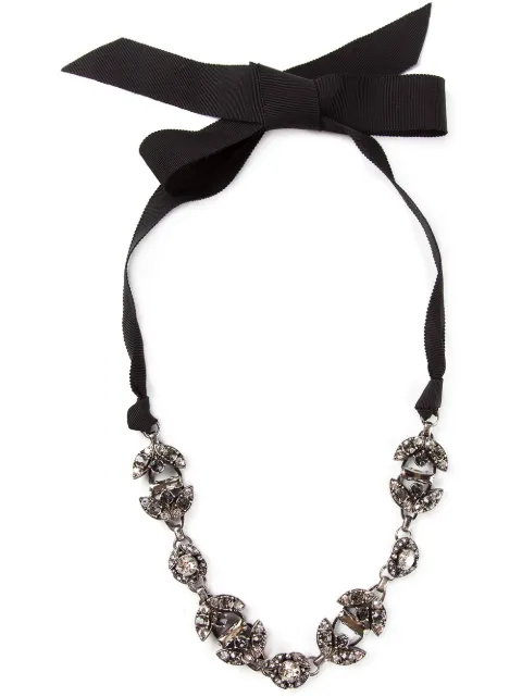 Lanvin crystal ribbon necklace Black AWCJHL1HICONA14