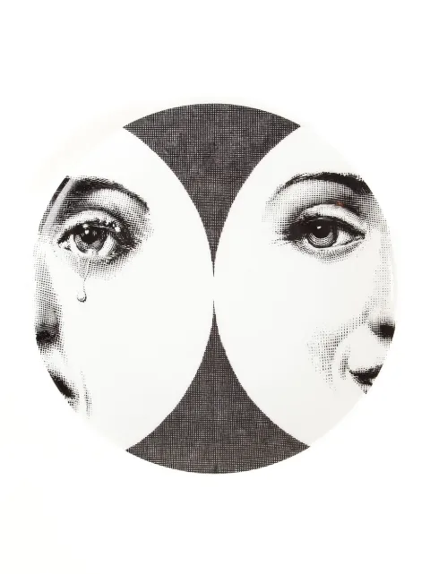 Fornasetti printed plate Black PTVX280