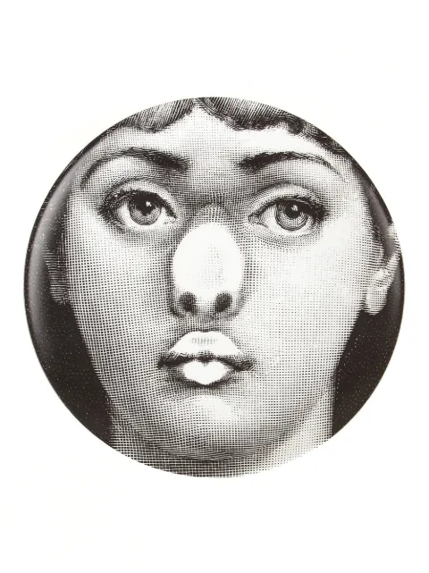 Fornasetti printed plate Black PTVX254