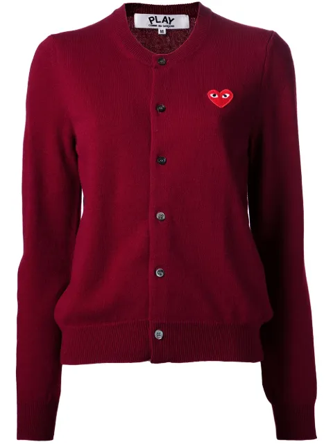 Comme Des Garçons Play basic cardigan Red P1N007