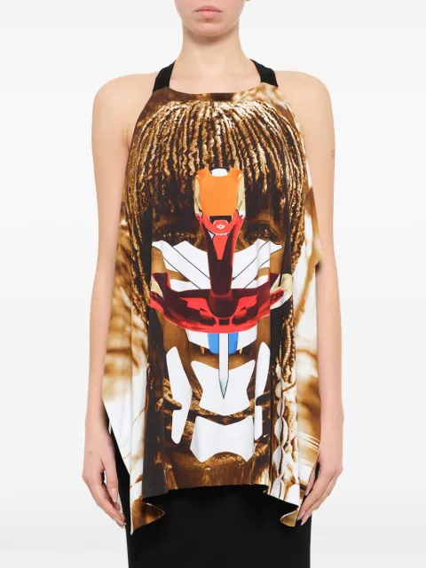 Givenchy mask-detail sleeveless midi dress Black 14U2774487
