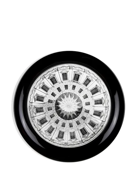 Fornasetti Cortile patterned tray Black C26X002