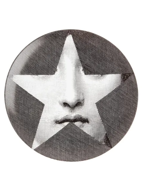 Fornasetti star print plate Black PTVX277