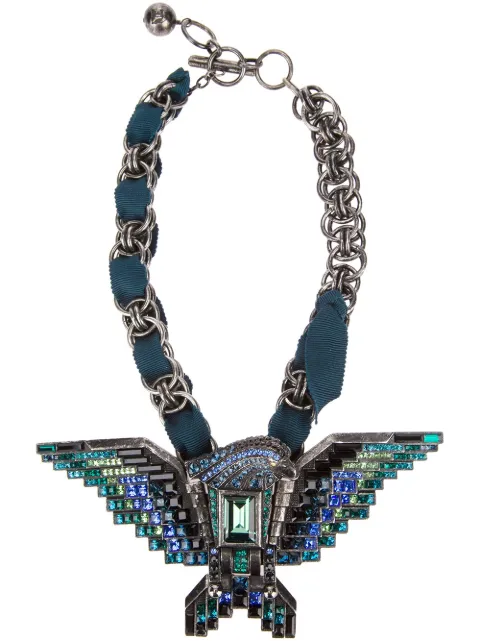 Lanvin 'Borneo' eagle choker Blue AW3R5HEAGP8A