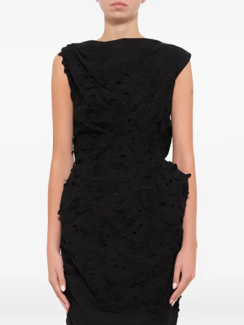 Lanvin sculpted floral dress Black W021382137C7B