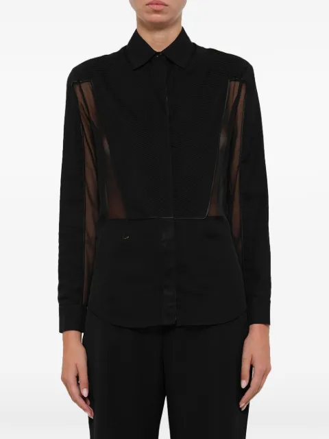 Givenchy sheer panel shirt Black 13A6037322