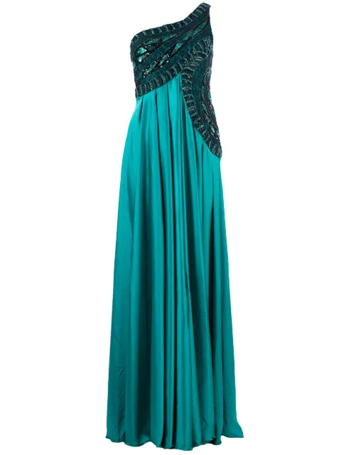 Georges Mak 'Ivana' one shoulder dress Blue IVANA