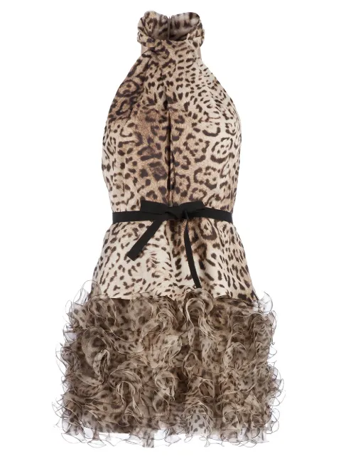 Giambattista Valli ruffled leopard print dress P13SV5470