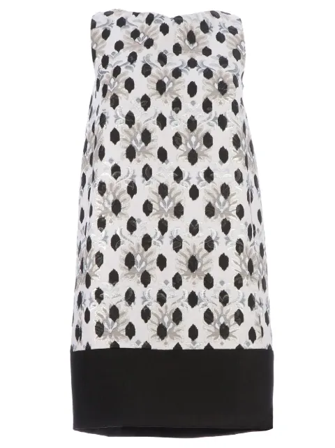 Giambattista Valli polkadot brocade shift dress White P13SV5009